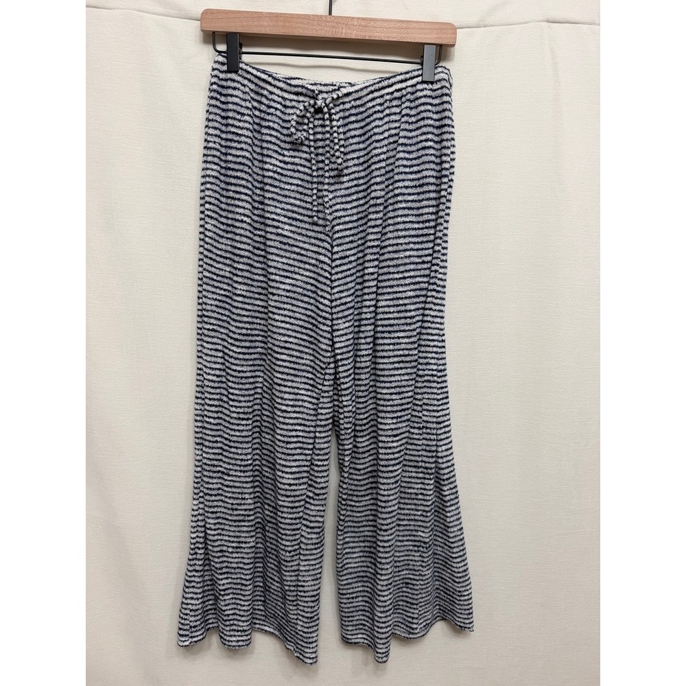 Urban Outfitters Out From Under Striped Fuzzy Knit Lounge Pants Women M Wide Leg